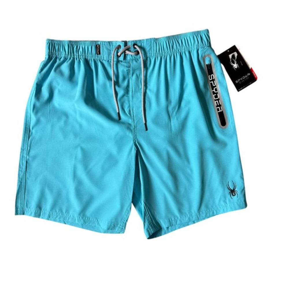 NWT‎ Spyder Swim Trunks Size XXL Turquoise Blue Quick Dry UV Protection